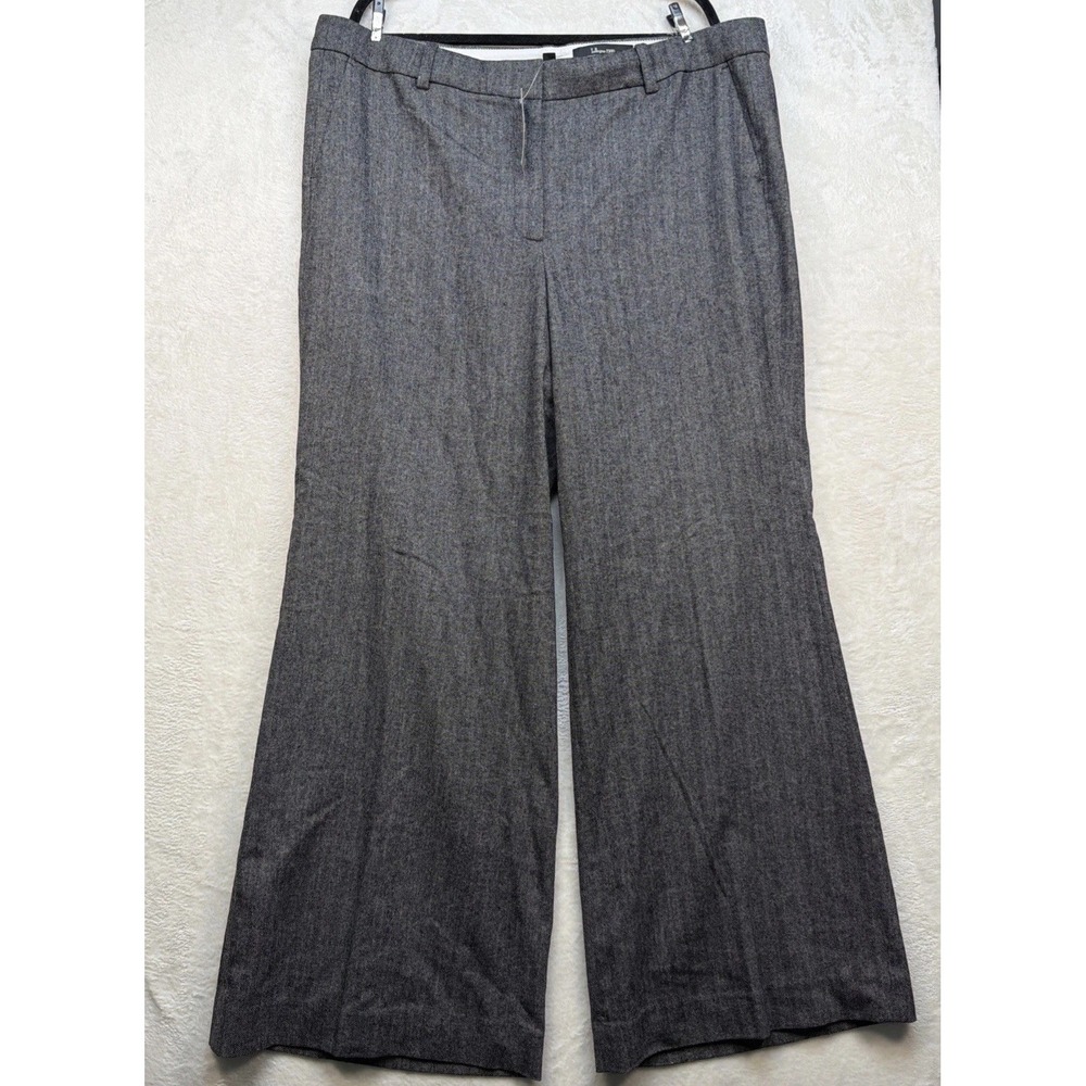 J Crew Tollegno 1900 Wool Wide Leg Dress Pants Gray High Rise Womens 20